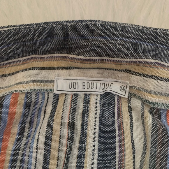 Multi Color Striped Mini Skirt- Medium - Picture 5 of 5